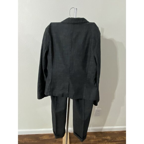 Fashion Bug Womens Size 12 Blazer And Pants Dark Blue Stretch - Picture 4 of 16